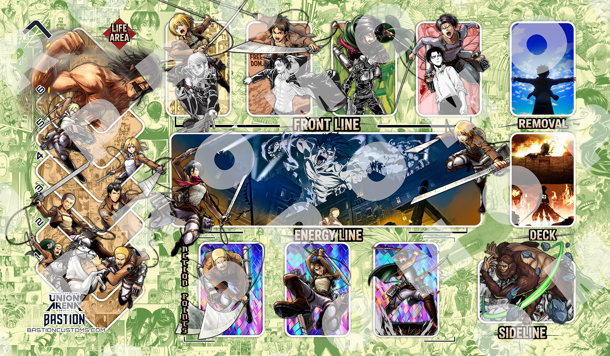 FIRST-WEEK SALE - Attack on Titan - Union Arena Playmat