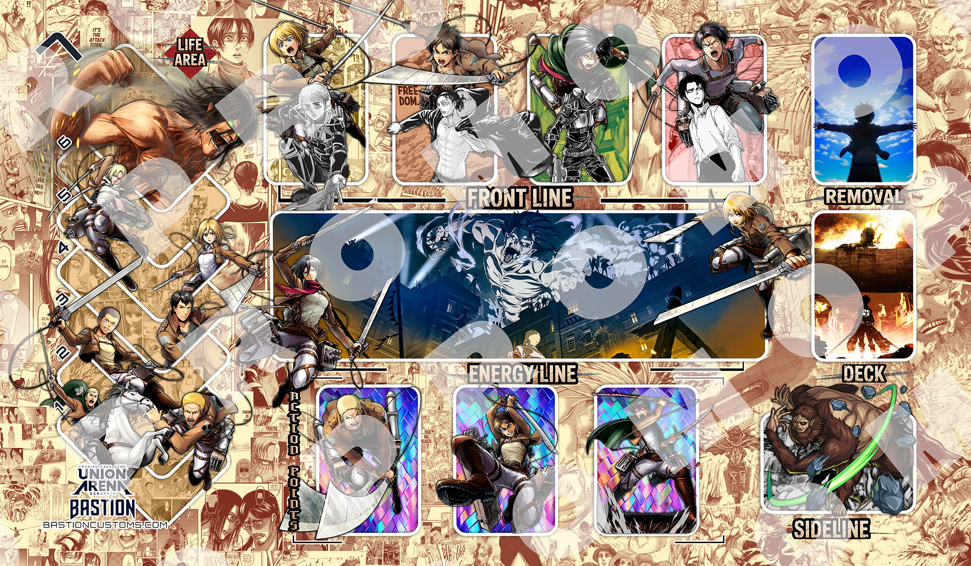 FIRST-WEEK SALE - Attack on Titan - Union Arena Playmat