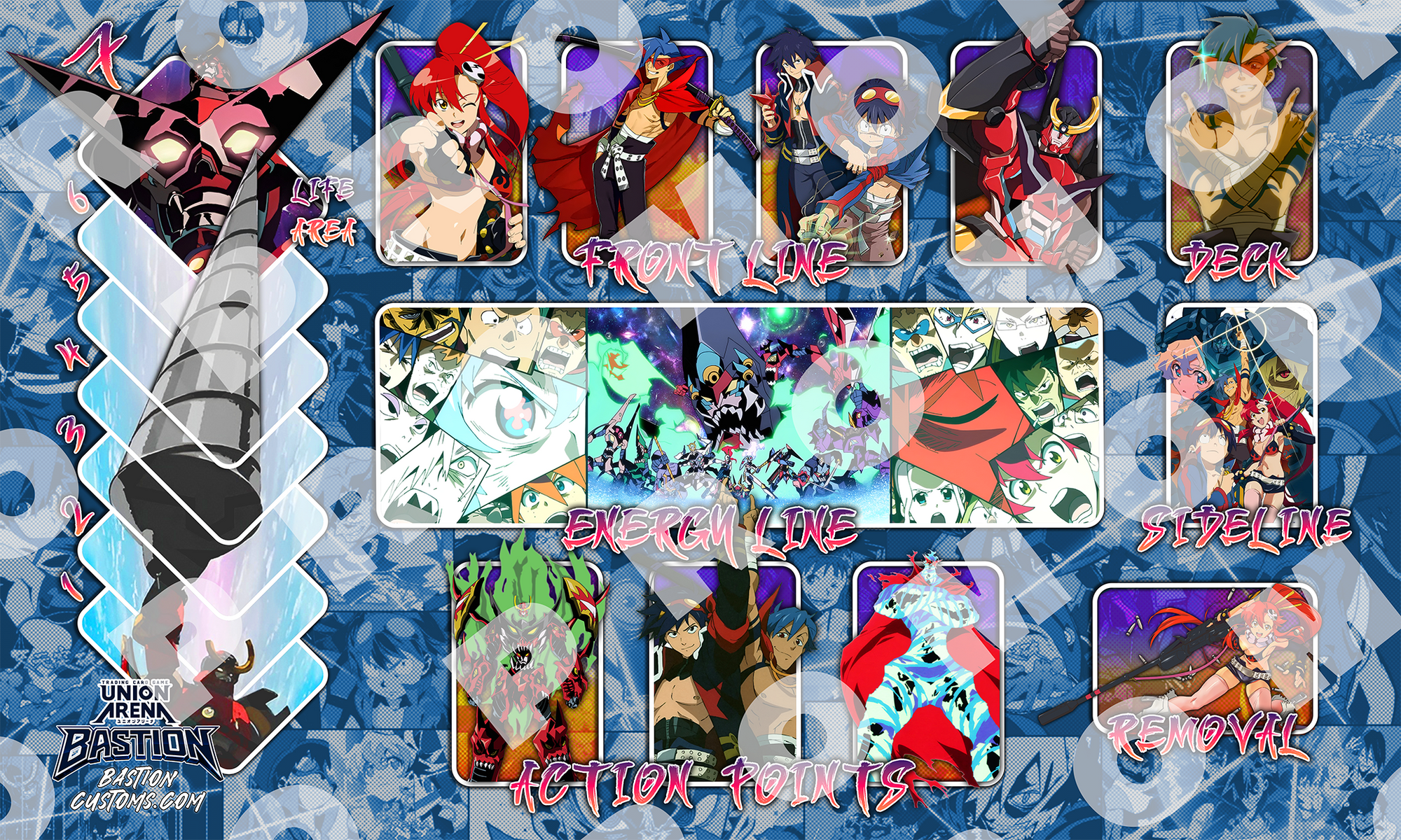 FIRST-WEEK SALE -  Gurren Lagann  - Union Arena Playmat