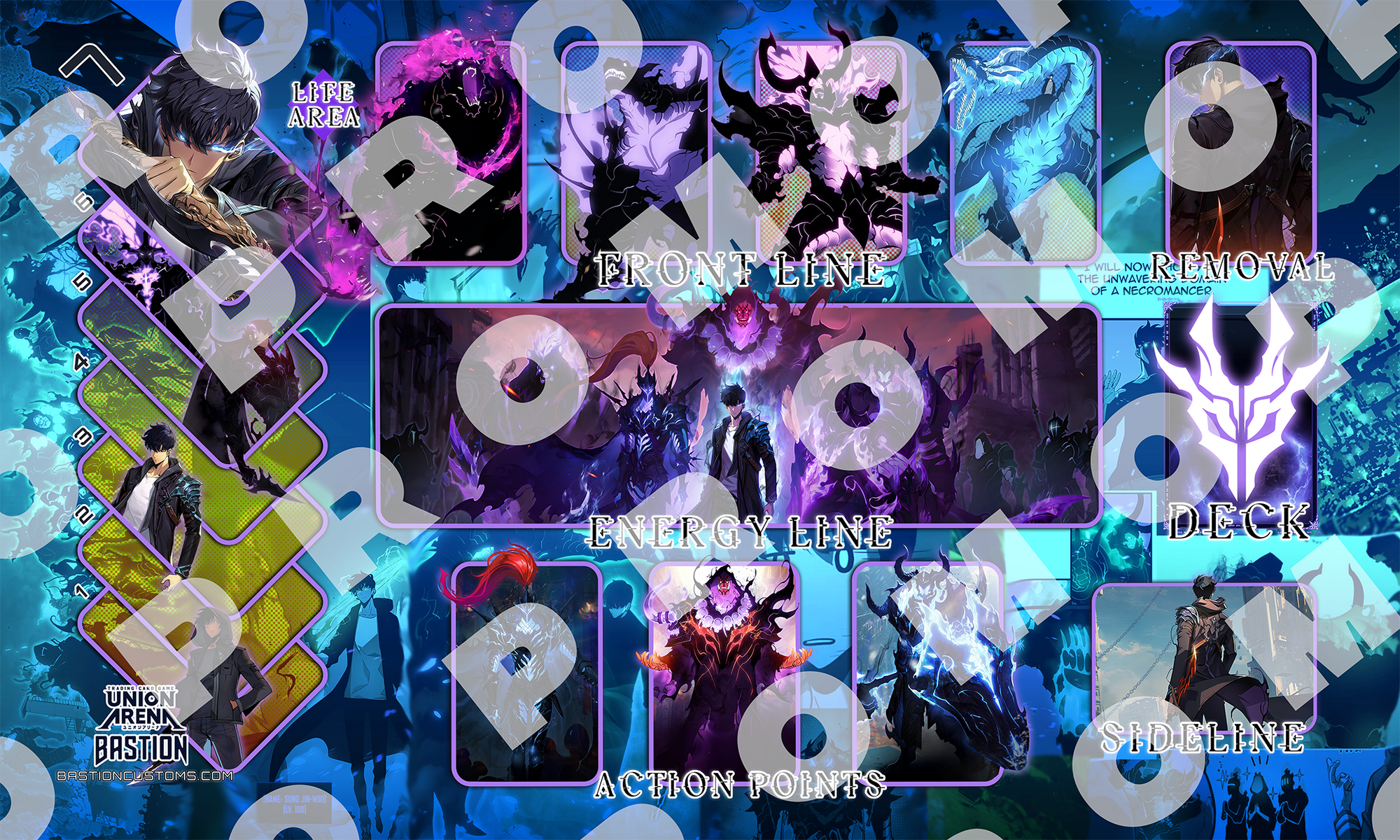 PRE-SALE - Solo Levelling - 2-Player Monarchs VS Jin-Woo - Union Arena Playmat