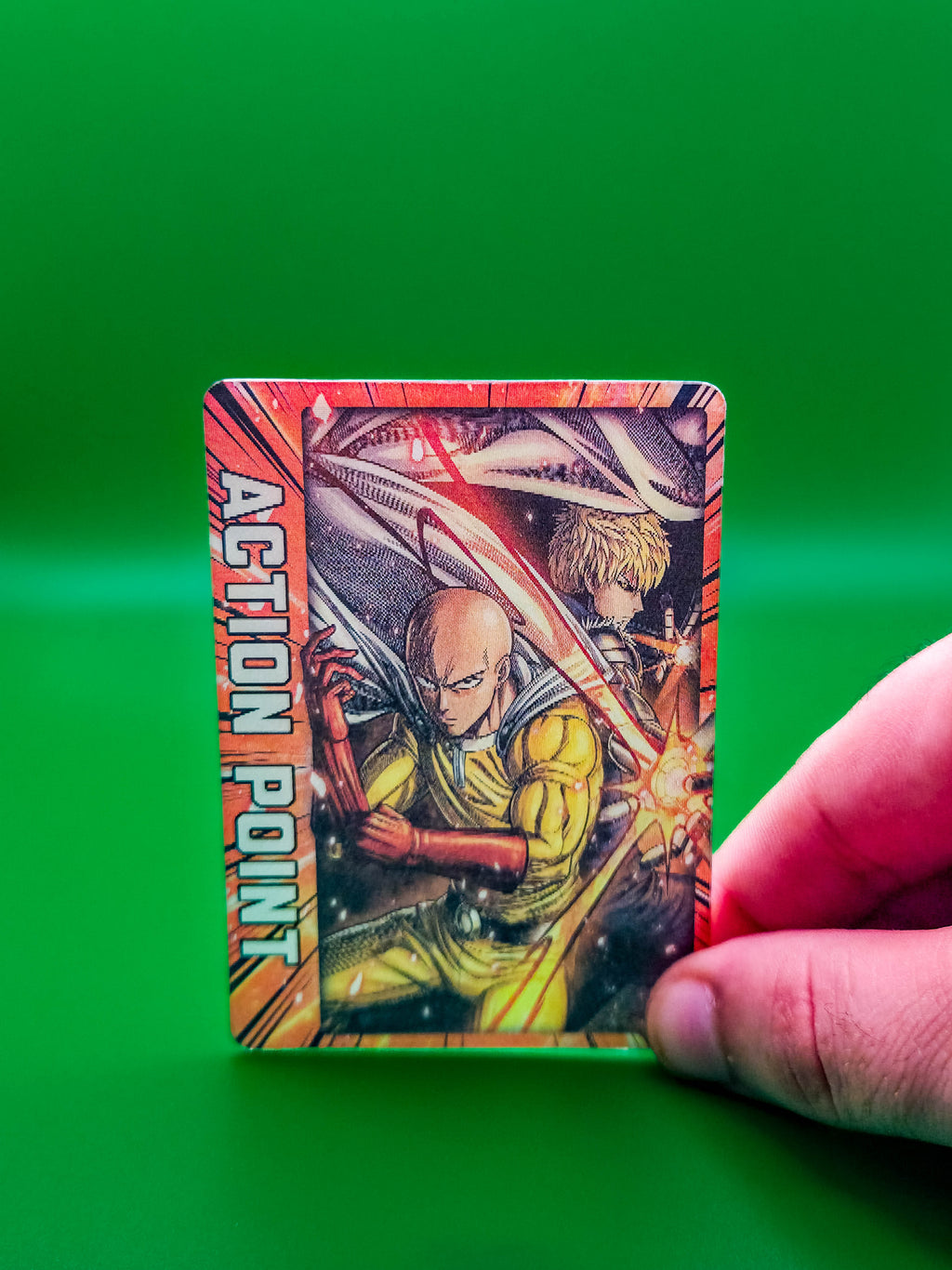 One Punch Man Lenticular Action Point - Saitama & Genos - Union Arena